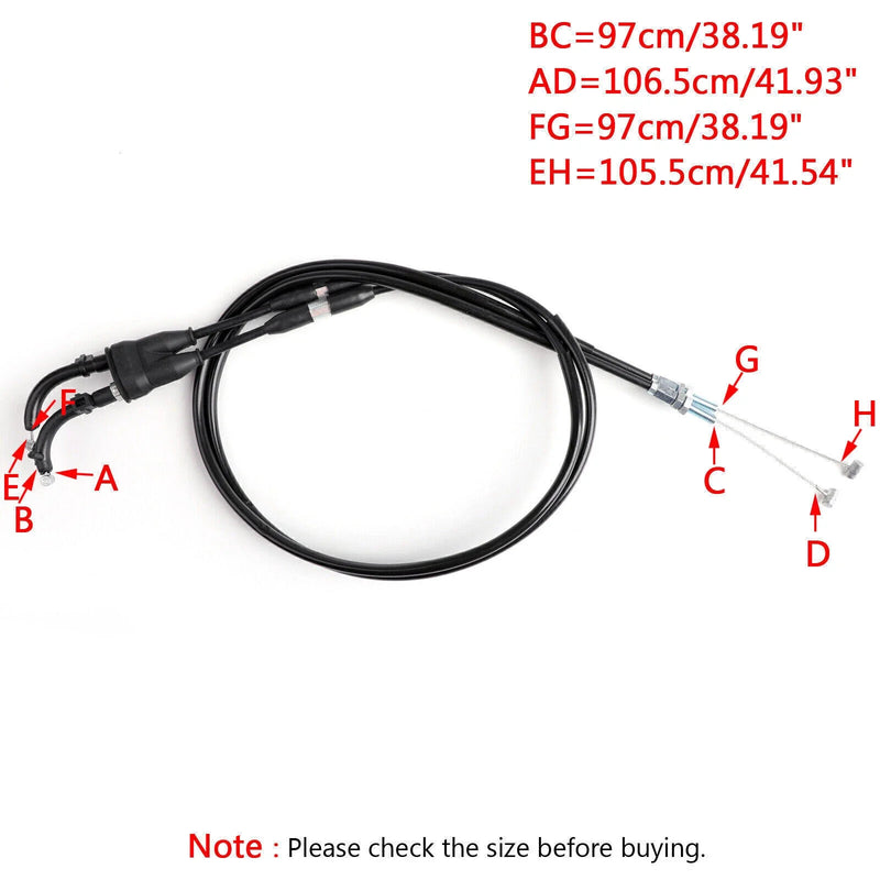 Kawasaki KL650 KLR650 Black Accelerator Cable (2008-2017)