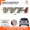 Toyota Yaris, Camry, CH-R VVT-i Luggage Plate Back Door Emblem