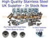 Honda CBR 600F3 Stainless Steel Fairing Bolt Clip + Dzus Fasteners (1996–1998)