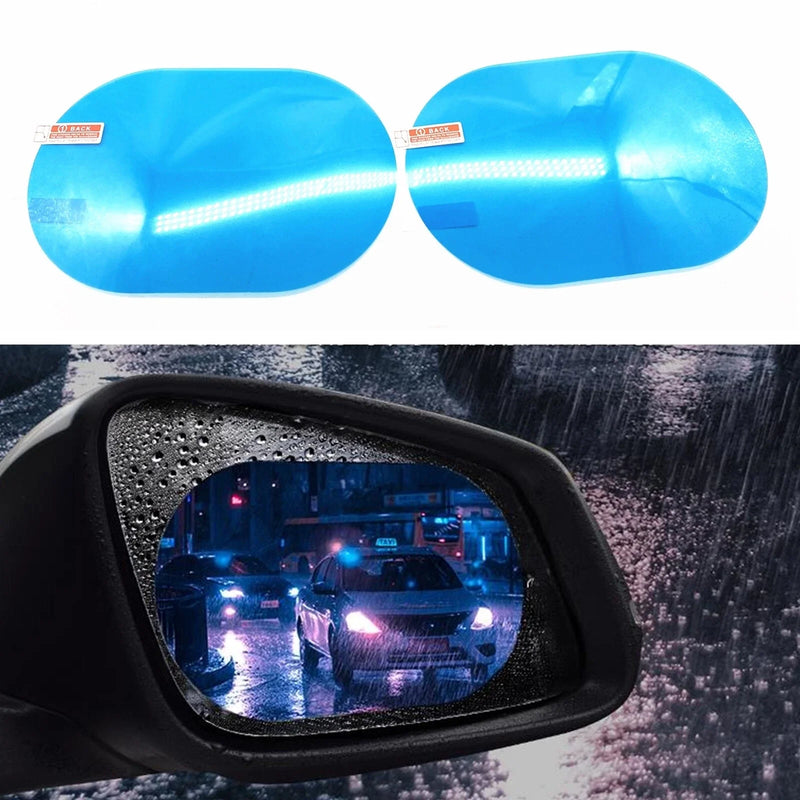 Universal 2 x Car Rear View Side Mirror Anti-Fog Film