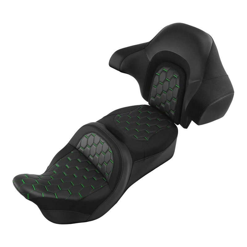 Harley Touring Road Street Glide Driver Passenger Seat & Backrest (14-23)