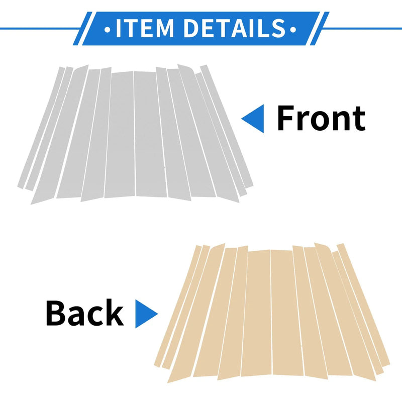 Land Rover Range (2003-2013) Silver Tone 12 Pcs Door Pillar Window Trim