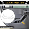 Jeep Wrangler White Front Rear Door Handle Panel Bezel Cover Trims (2007-2023)