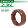 Oil Seal 5 Pcs Seal Ring Rotary Shaft Seal FKM Rubber 25x35x10mm Brown
