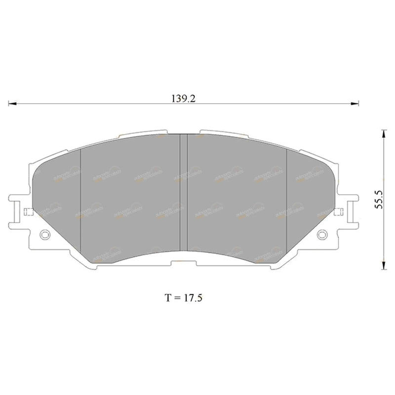 Toyota Corolla ZRE152R ZRE153R ZRE182R Front Disc Brake Pads Set