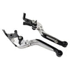 Kawasaki Ninja 125 250 CNC Silver Extendable Brake Clutch Levers (2018-2023)