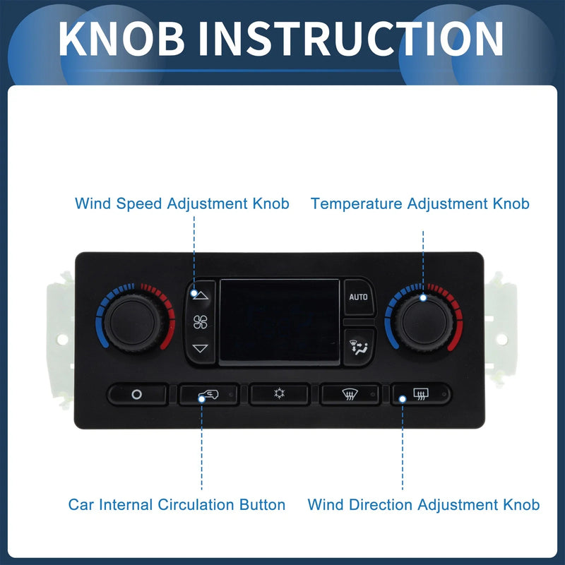 GMC Yukon XL 1500 2500 Black Climate Control Module (2003 - 2004)