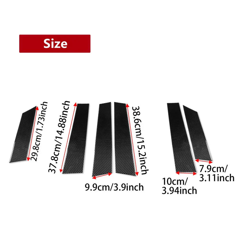 BYD Seal 6Pcs Carbon Fiber B Pillar Cover Trim (2022-2025)