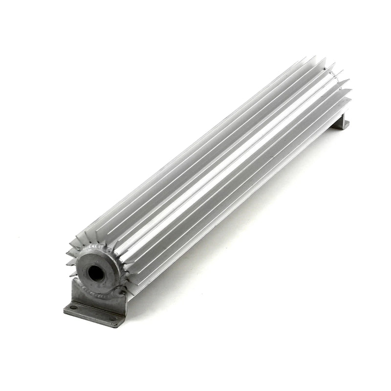 18" Silver Anodized Transmission Oil Cooler with Fittings