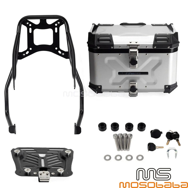 Harley Softail FXST 42L Aluminum Rear Top Case w/ Mounting Bracket