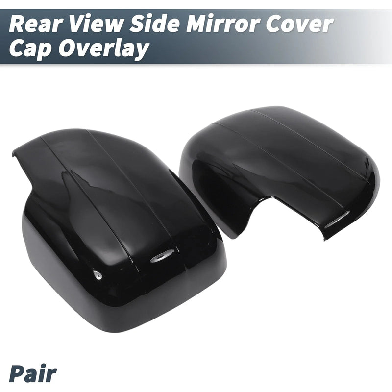 Toyota Land Cruiser Pair / 2 x Rearview Mirror Cap Overlay Gloss Black