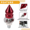Universal Motorcycle License Plate Screws Cover M6 45mm Red 4 Pcs