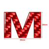 Car Badge Emblem M Carbon Red Letter Decals Stickers