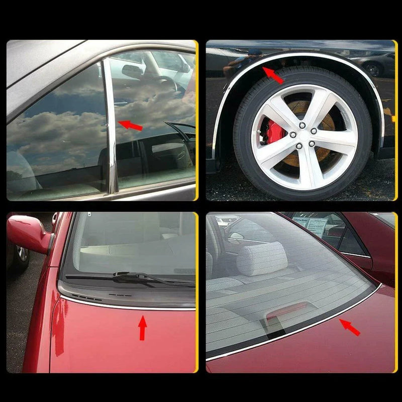 Auto Body US Car Molding Trim / 5/16 / Chrome 16Feet