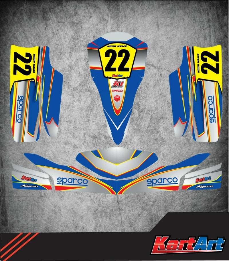Tony Kart OTK Cadet Rookie APEX STYLE Decals Stickers (2010-2014)