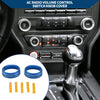 Ford Mustang (2015-2021) - 2 Pcs Blue Radio Audio Tune Switch Knob Cover