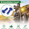 Motorcycle 7/8 22mm Hand Grips Rubber Dark Blue