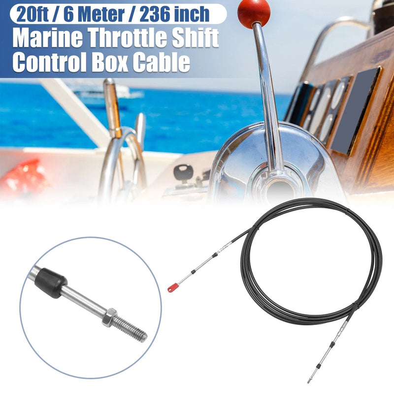 Make Model Marine Throttle Shift Control Box Cable 20ft 236 Inch