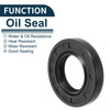 Oil Seal Rotary Shaft Seal NBR Rubber 22x40x7mm Black 5Pcs