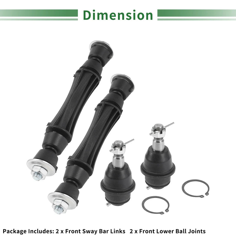 Chevrolet Tahoe 4pcs Front Suspension Kit Sway Bar Link Lower Ball Joint