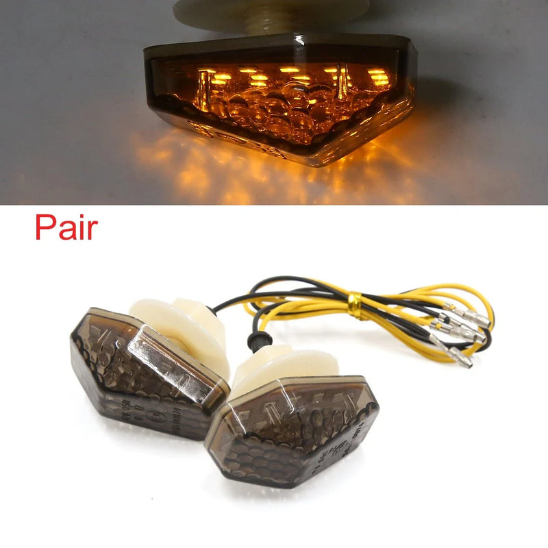 Suzuki GSXR 600 750 Pair Yellow Rear Turn Signal Indicator Light