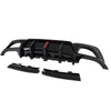 BMW 3 Series G20 Rear Bumper Diffuser Lip w/LED Light Gloss Black (2019+)