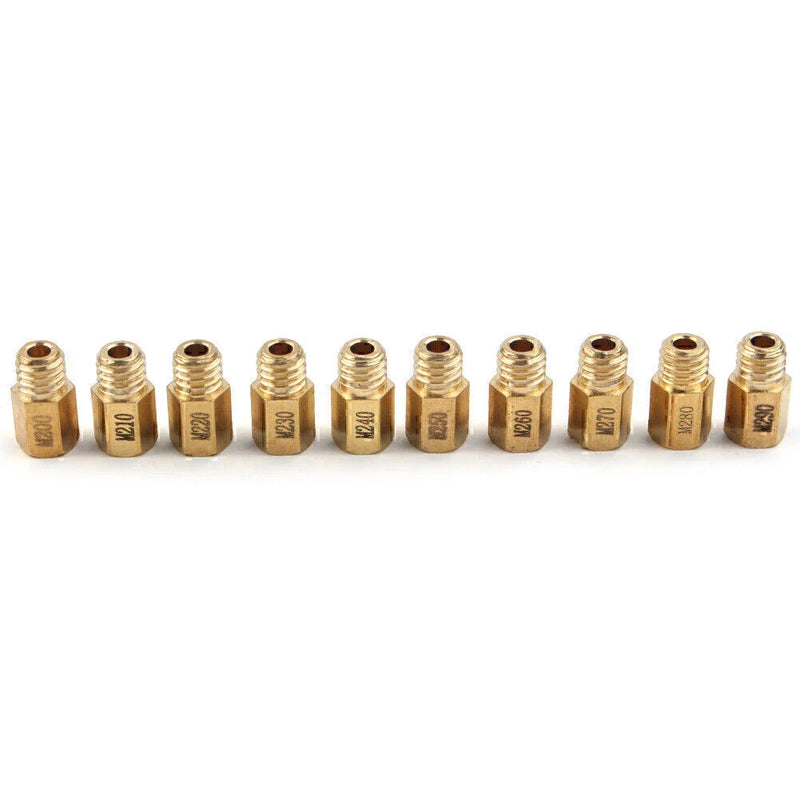MIKUNI VM / TM / TMX Carburetor 10 Pcs Hex Type Main Jets (200-290)
