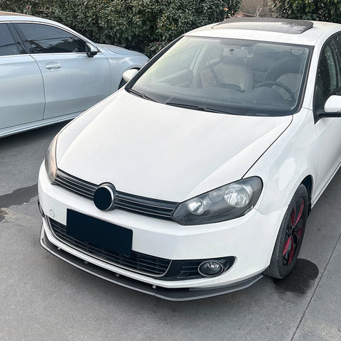 VW Golf 6 MK6 Front Bumper Spoiler Lip Splitter (2008-2012)