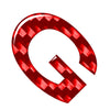 Car Badge Emblem Carbon Red Letter Decals Stickers