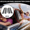 BMW 3 Series E90 Sedan Black Carbon Fiber 6 x Car Pillar Window Trim (2005-2012)