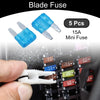 Car Boat Truck RV Motorcycle Mini Fuse 15A Blade Fuse 5 Pcs