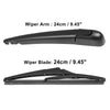 Peugeot 308 9" Rear Windshield Wiper Blade Arm Set (2013-2020)