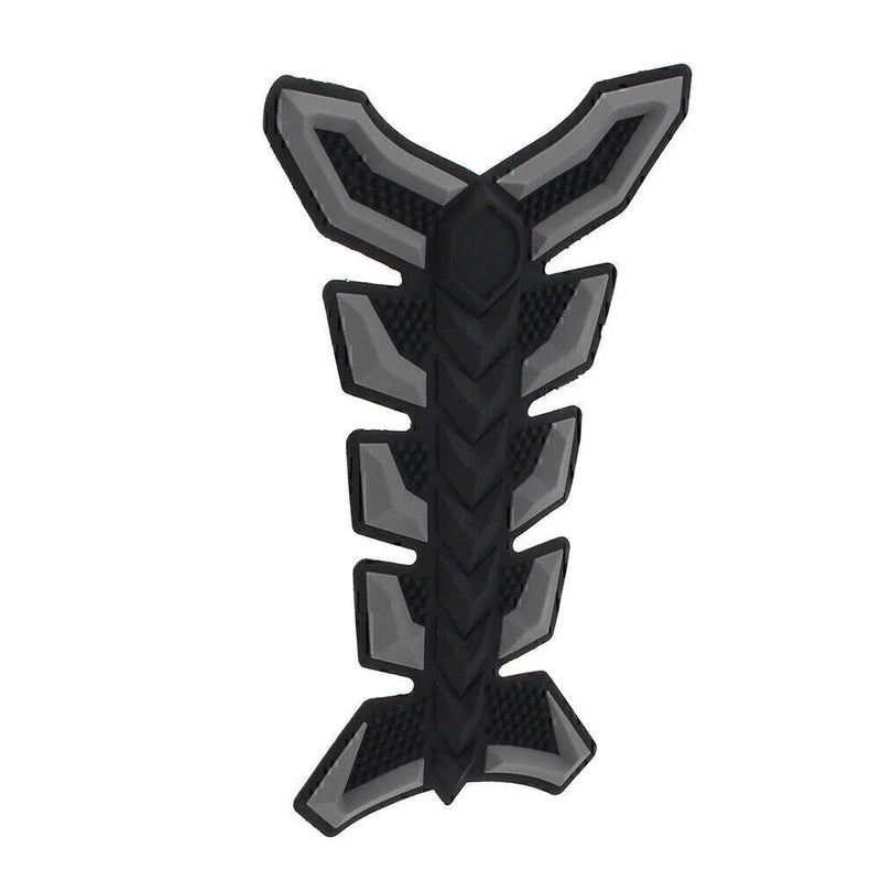 Universal Motorcycle Grey Gas Fuel Tank Pad 3D Decal Sticker Protector