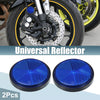 Motorcycle Garbage Cans Car Blue 2 x Universal Round Shape Reflectors
