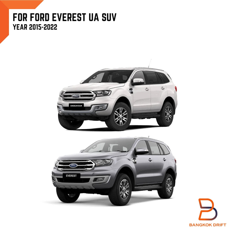 Ford Everest 4x Black Door Step Protectors Sill Scuff Plates (15-22)