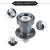 Motorbike Pair 8mm CNC Swing Arm Spool Slider Stand Titanium Tone