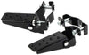 Universal Motorcycle Passenger Foot Pegs Rear Footrests 25-28mm Black