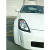 Nissan 350Z Carbon Fiber Front Bumper Headlight Cover Trim (2003-2006)