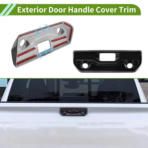 Chevrolet Silverado 1500 Exterior Door Handle Cover Trim Tailgate ABS