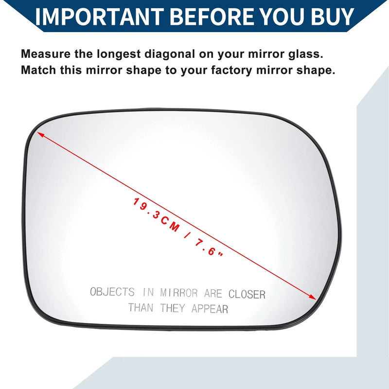 Honda Pilot Heated Right Side Mirror Glass (2003-2008)