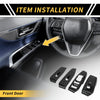 Ford Ranger Carbon Fiber Front Door Window Switch Panel Set