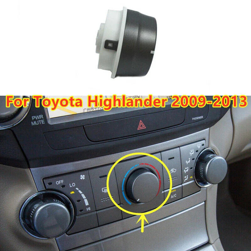 Toyota Highlander Middle Air Condition Panel Control Switch Knob (2009–2013)