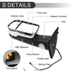 Dodge Ram 1500 with Turn Signal Light Silver Tone 2 x Tow Mirrors (2009-2018)