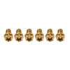 Motor Bike Bicycle Gold 6pcs M6x35mm Titanium Torx Head Flange Bolts