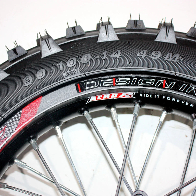 PIT Dirt Bike 15mm 17" Front & 14" Alloy Rear Wheel Rim Tire
