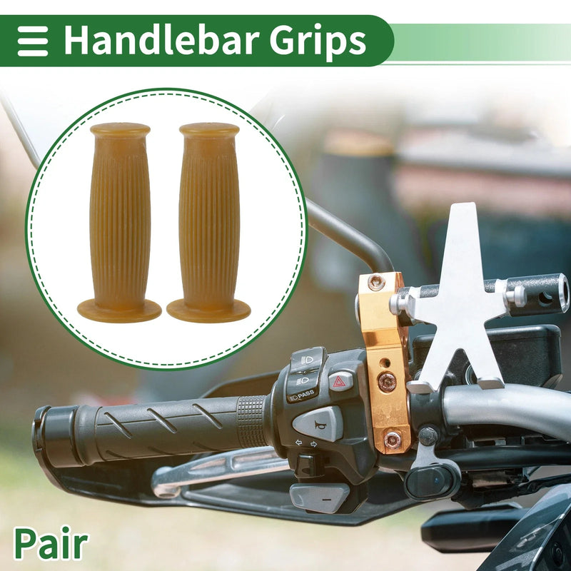 Motorcycle 25mm Motorcycle Hand Grips Cover Handlebar Grips TPU Khaki