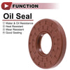 Oil Seal 2 x 35x80x10mm Brown Rotary Shaft Seal FKM Rubber