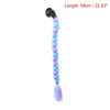 Motorcycle Helmet Decor Pigtail Gradient Braid with Suction Cup Purple Blue