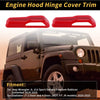 Jeep Wrangler JL JLU (2018-2023) - Red Engine Hood Hinge Cover