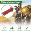1x 25mm Motorcycle Hand Grips Cover Handlebar Hand Grips TPU Dark Red